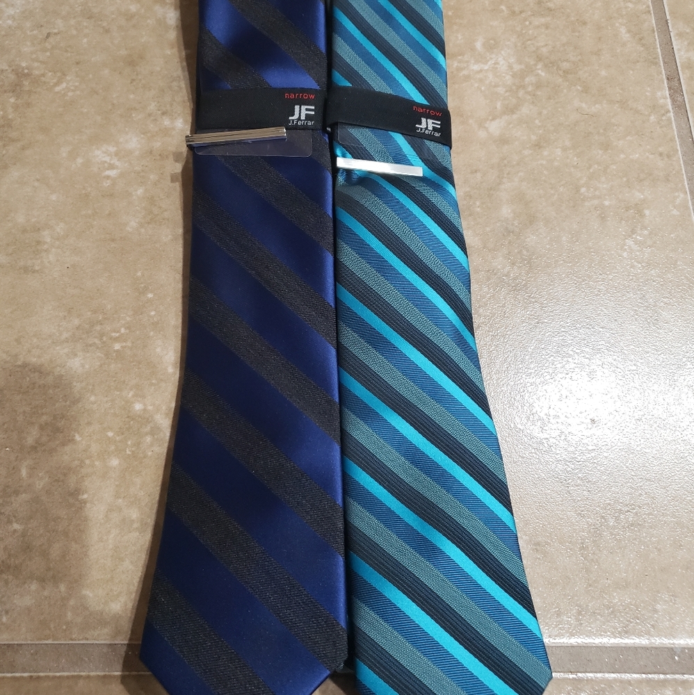 TWO JF J. Ferrar ties
